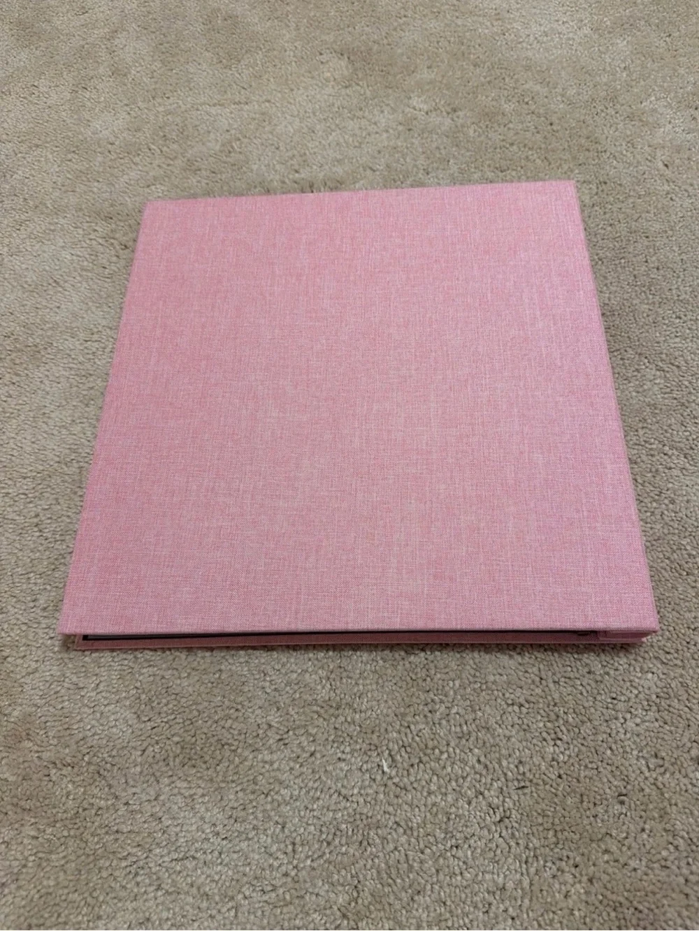 Linen Hardcover Photo Album in Pink - Premium Memory Book